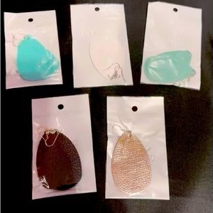 Flaux Leather Earrings - 5 pack